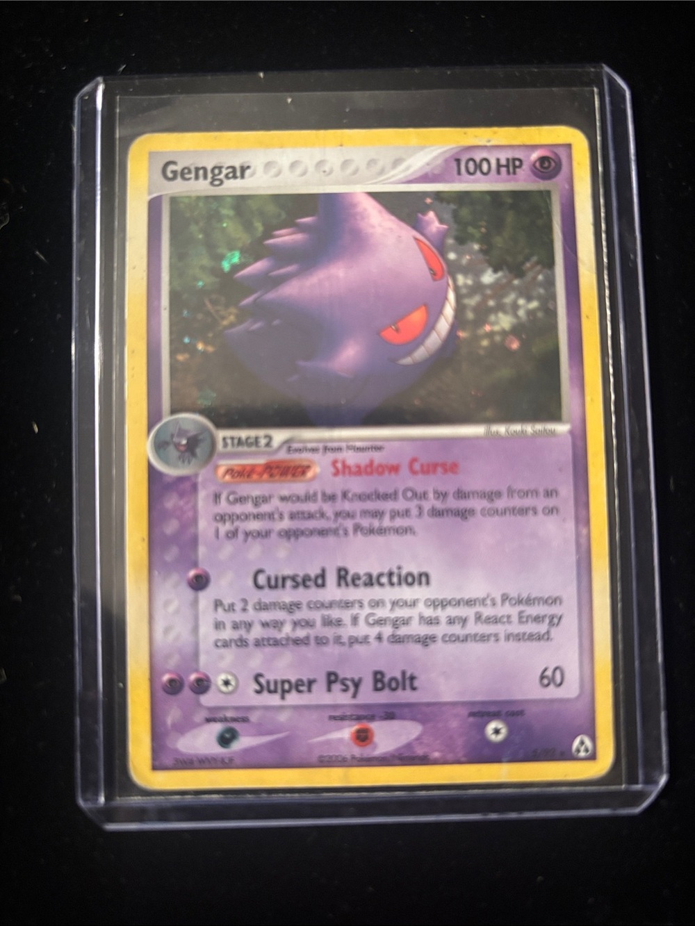 Legend Maker Pokemon Gengar Trading Card Purple Yellow